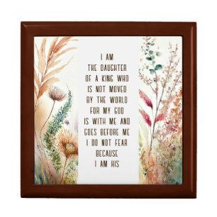 I am the daughter of a King Christian Faith Quote Gift Box