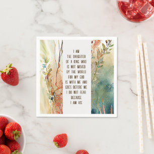 I am the daughter of a King Christian Faith Quote Napkins
