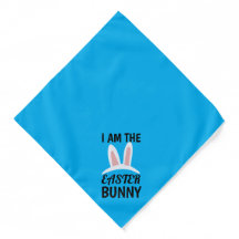 I am the easter bunny dog bandana