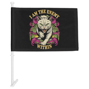 I Am The Enemy Within Harris Walz 2024 Car Flag