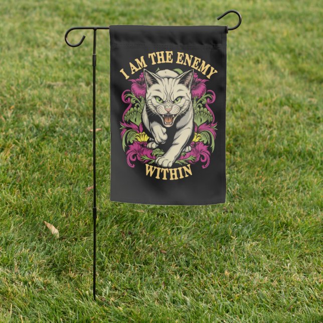 I Am The Enemy Within Harris Walz 2024 Garden Flag (In SItu)