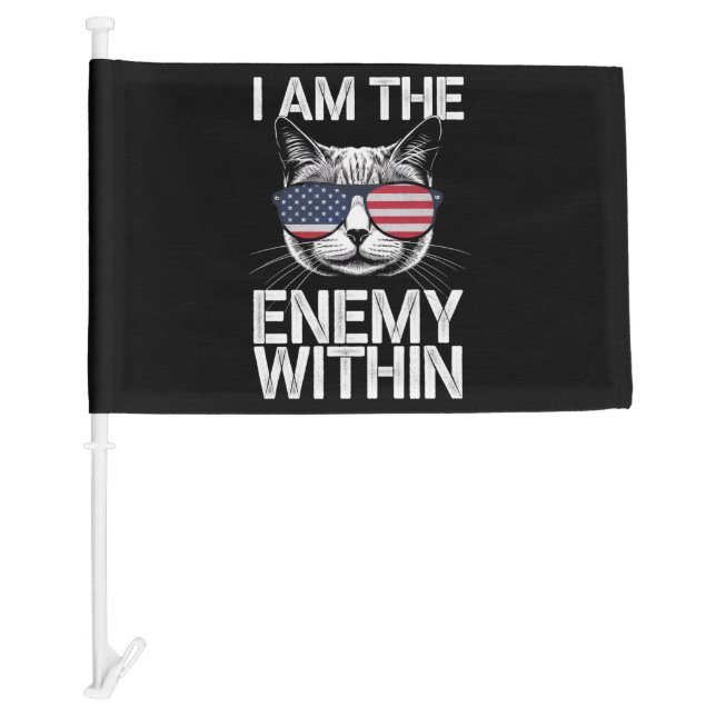 I Am The Enemy Within Kamala Harris 2024  Car Flag (Front)