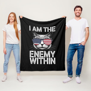 I Am The Enemy Within Kamala Harris 2024 Fleece Blanket
