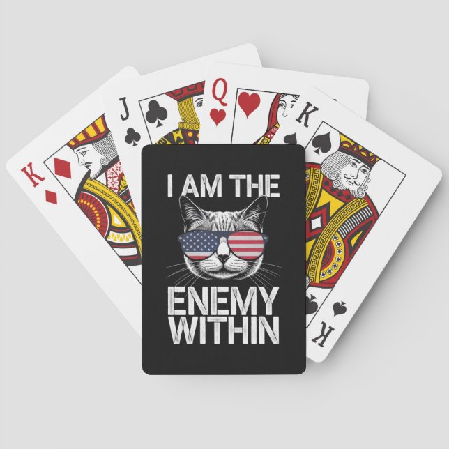 I Am The Enemy Within Kamala Harris 2024  Poker Cards (Back)