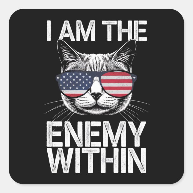 I Am The Enemy Within Kamala Harris 2024  Square Sticker (Front)