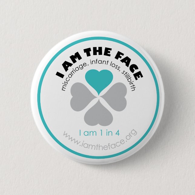 I AM THE FACE Blue Button (Front)