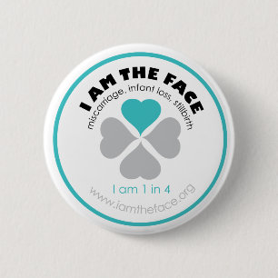 I AM THE FACE Blue Button