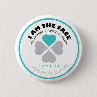 I AM THE FACE Blue Button