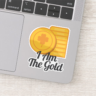 I Am The Gold St Patrick's Day Gold Coins Sticker