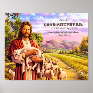 I am the Good Shepherd. Jesus Painting Art Print