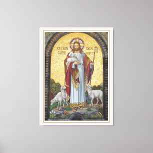 "I AM THE GOOD SHEPHERD" John 10:11 Mosaic Art Canvas Print