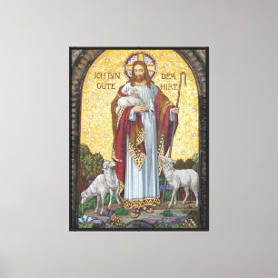 "I AM THE GOOD SHEPHERD" John 10:11 Mosaic Art Canvas Print