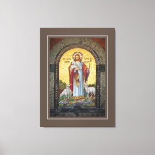 "I AM THE GOOD SHEPHERD" John 10:11 Mosaic Art Canvas Print