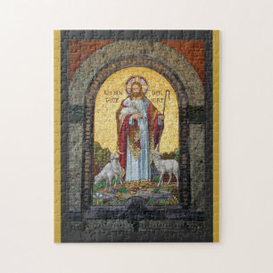 "I AM THE GOOD SHEPHERD" John 10:11 Mosaic Art Jigsaw Puzzle