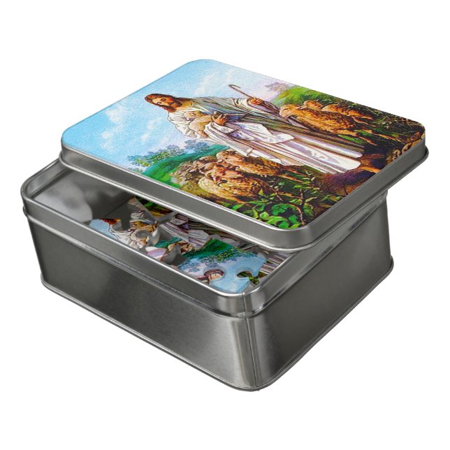 I Am the Good Shepherd John 10:7-21 Jigsaw Puzzle (Lid Open)