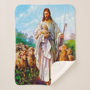 I Am the Good Shepherd John 10:7-21 Sherpa Blanket