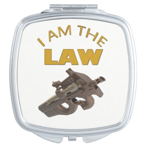 I am the law with a m4a1 machine gun makeup mirror