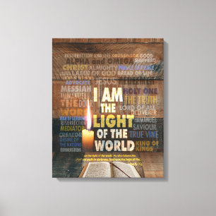 I am the Light of the World - John 8:12 Canvas Print