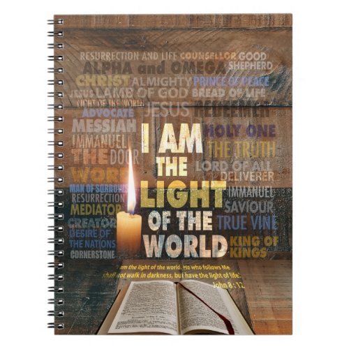 I am the Light of the World  _ John 812  Notebook