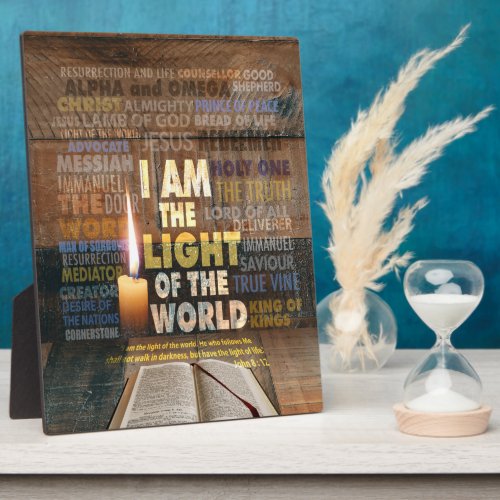 I am the Light of the World  _ John 812   Plaque