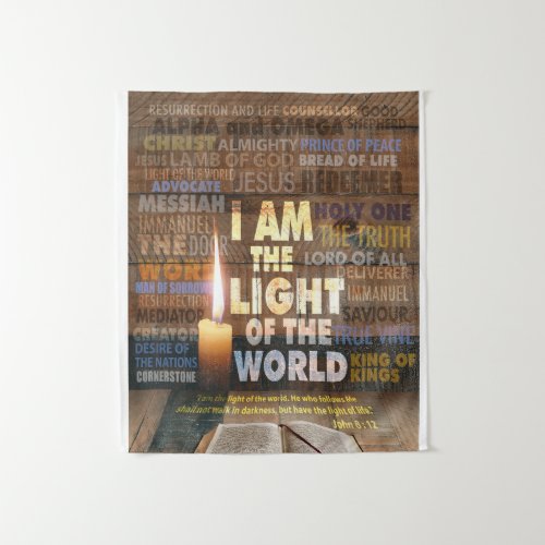 I am the Light of the World  _ John 812  Tapestry