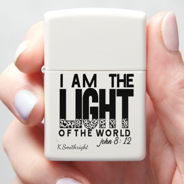  I Am The Light Of World Zippo Lighter (In Hand)