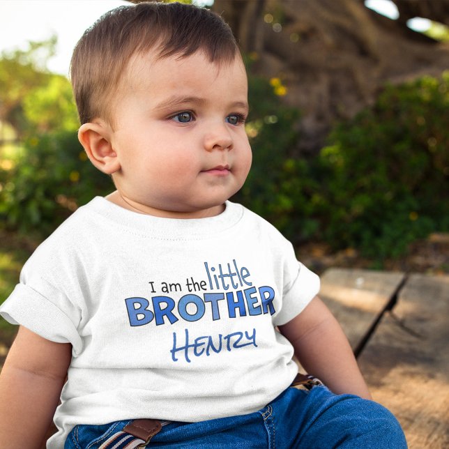 I am the Little Brother Whimsical Modern Cute Baby T-Shirt (Creator Uploaded)