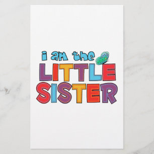 I am the Little Sister Butterfly Stationery