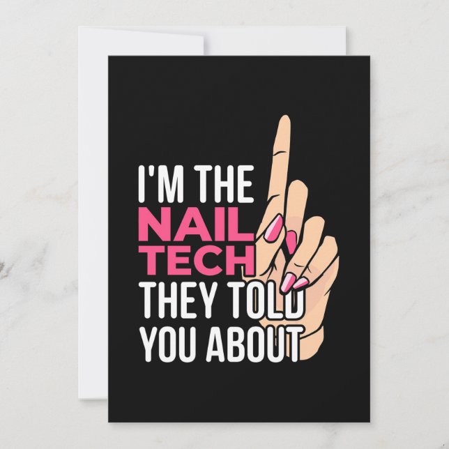 I Am The Nail Tech Invitation (Front)