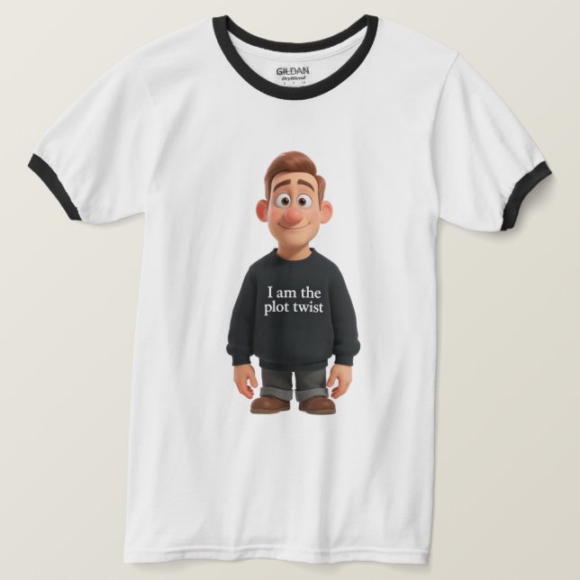 I Am The Plot Twist Funny Existential Meme Tee (Design Front)