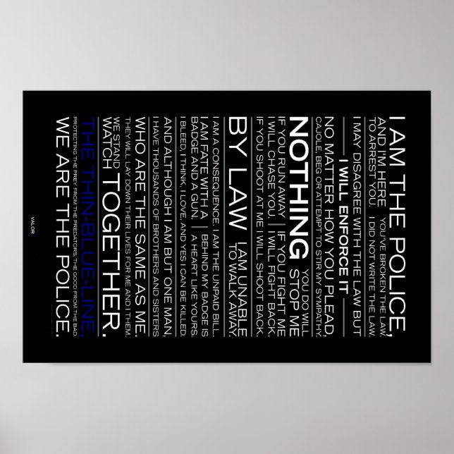 I Am The Police Poster (Front)