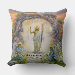 I Am The Resurrection And The Life Throw Pillow