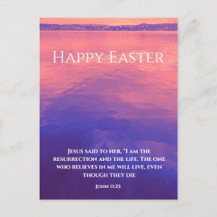 I am the Resurrection Bible Verse Custom Easter Postcard