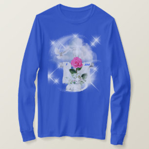 I Am The Resurrection Blue Long Sleeve T-shirt