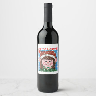 I am the Sassy Elf Wine Label