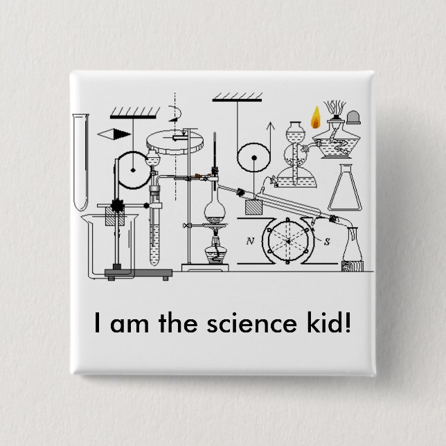 I am the science kid! pinback button (Front)