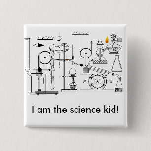 I am the science kid! pinback button