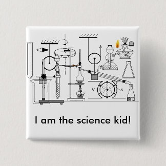 I am the science kid! pinback button