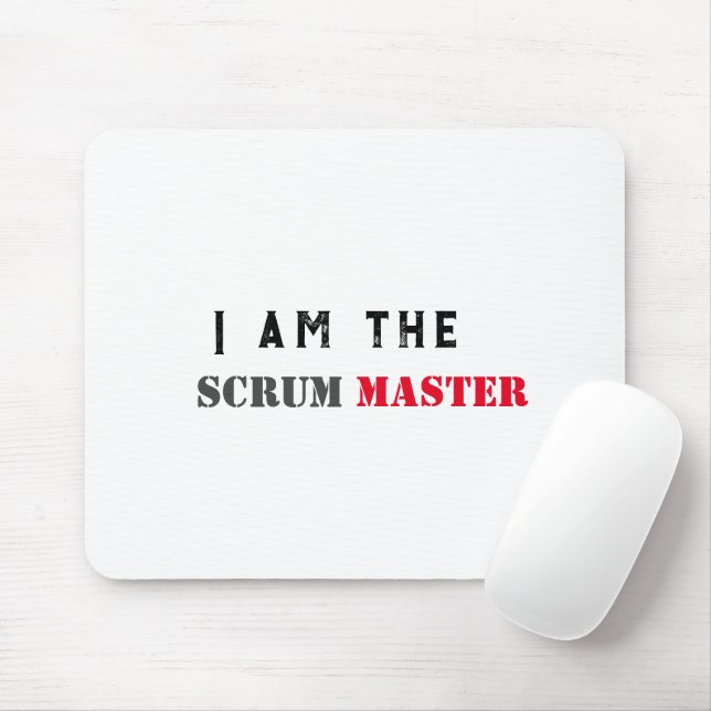 I am the scrum master agile mug , mouse pad (With Mouse)
