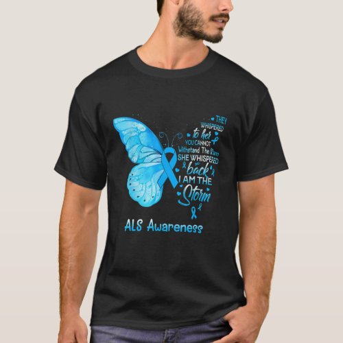 I Am The Storm Als Awareness Butterfly T_Shirt
