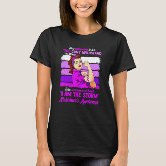 I Am The Storm Alzheimer's Awareness Warrior Women T-Shirt