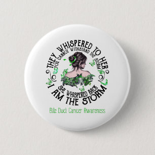 I Am The Storm Bile Duct Cancer Awareness Button