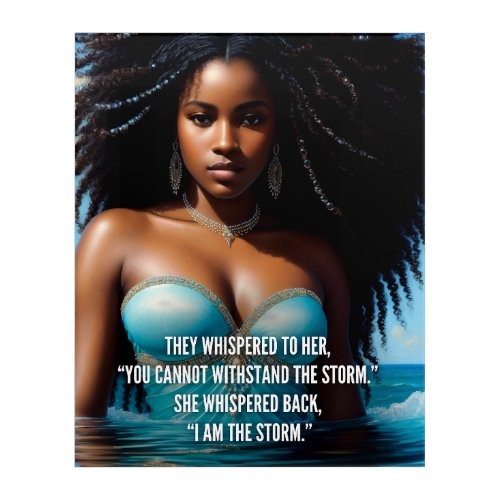I Am the Storm Black Woman Ocean Goddess Art