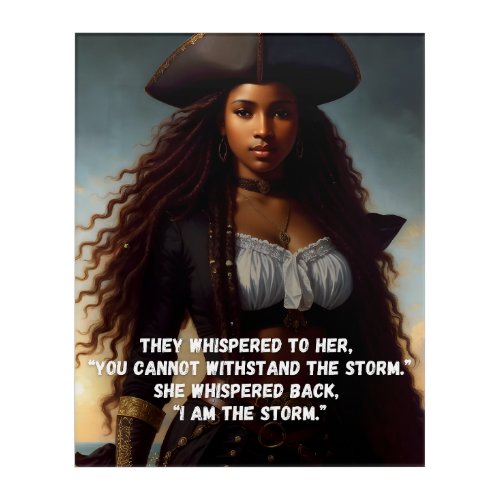 I Am the Storm Black Woman Pirate Art