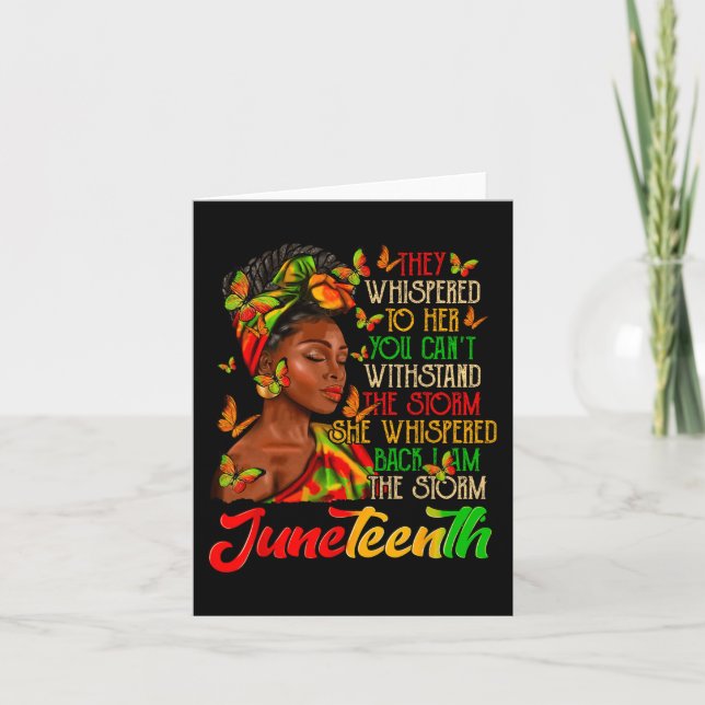 I Am The Storm Black Women Black History Month  Card (Front)