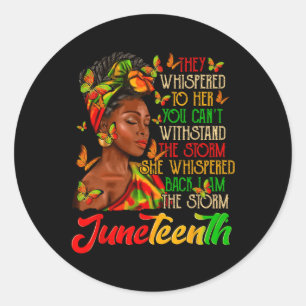 I Am The Storm Black Women Black History Month Classic Round Sticker