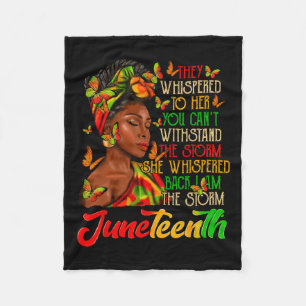 I Am The Storm Black Women Black History Month Fleece Blanket