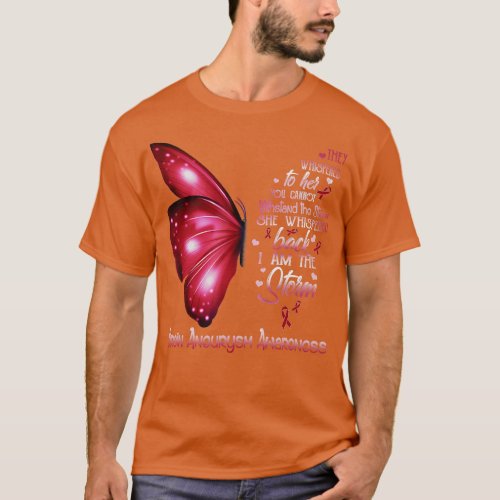 I am the storm Brain Aneurysm Awareness Butterfly  T_Shirt