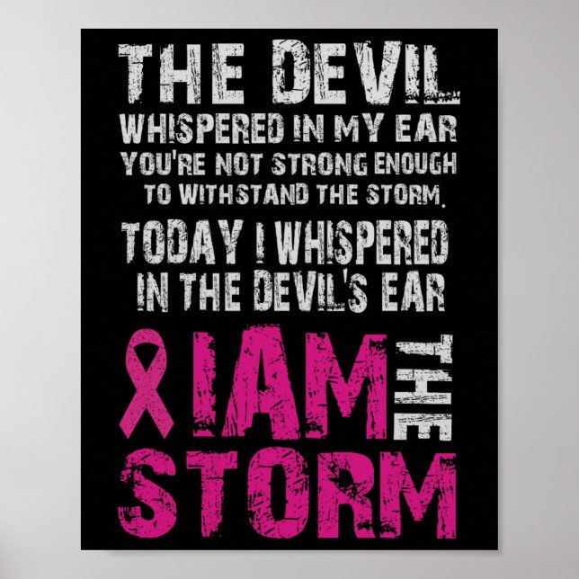 I Am The Storm Breast Cancer Awareness Comfort Poster (Front)