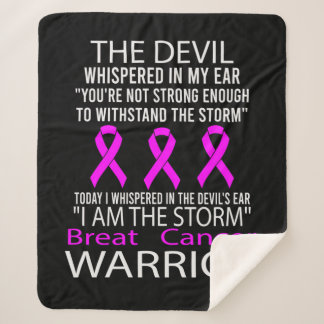 I Am The Storm - Breast Cancer Warrior Sherpa Blanket
